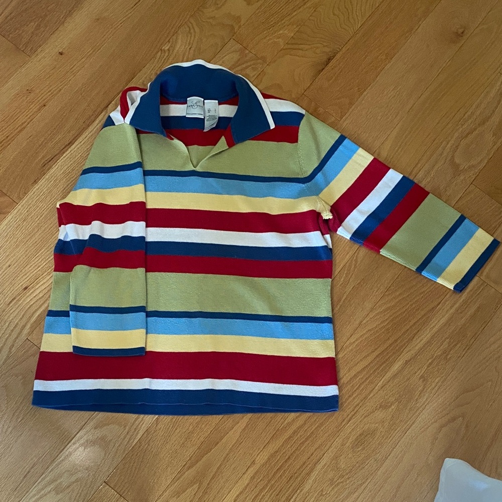 Emma James Multicolor Striped Knit Top